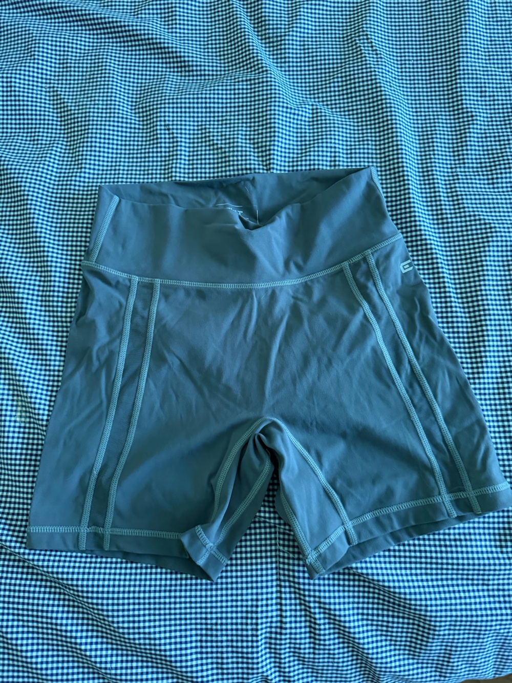 ECHT Teal High-Waist Athletic Bike Shorts